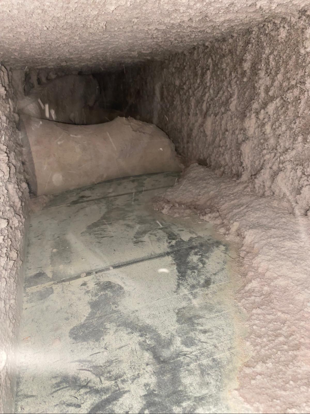 Laundry Extraction Ductwork pre clean, photographed by Deduct Ltd