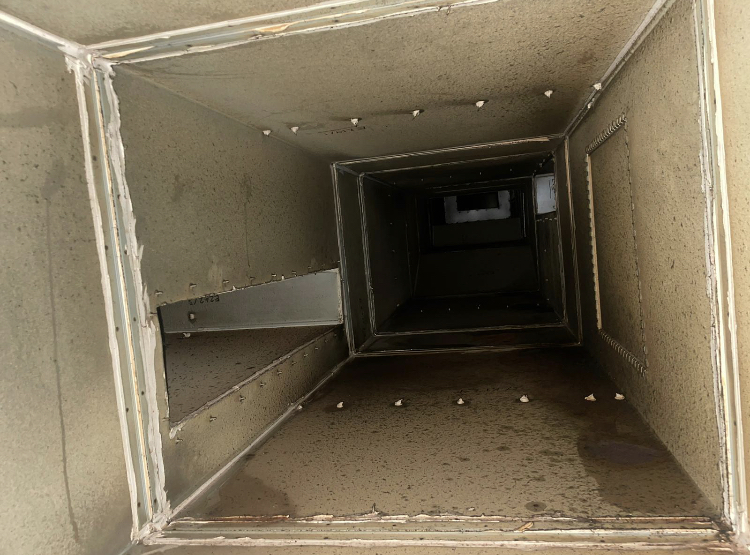 Kitchen Grease Extraction pre clean, photographed by Deduct Ltd