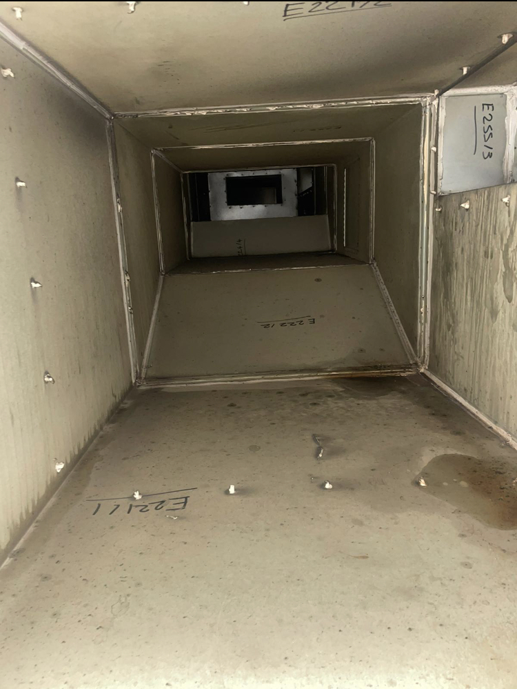 General Extract Ductwork pre clean, photographed by Deduct Ltd