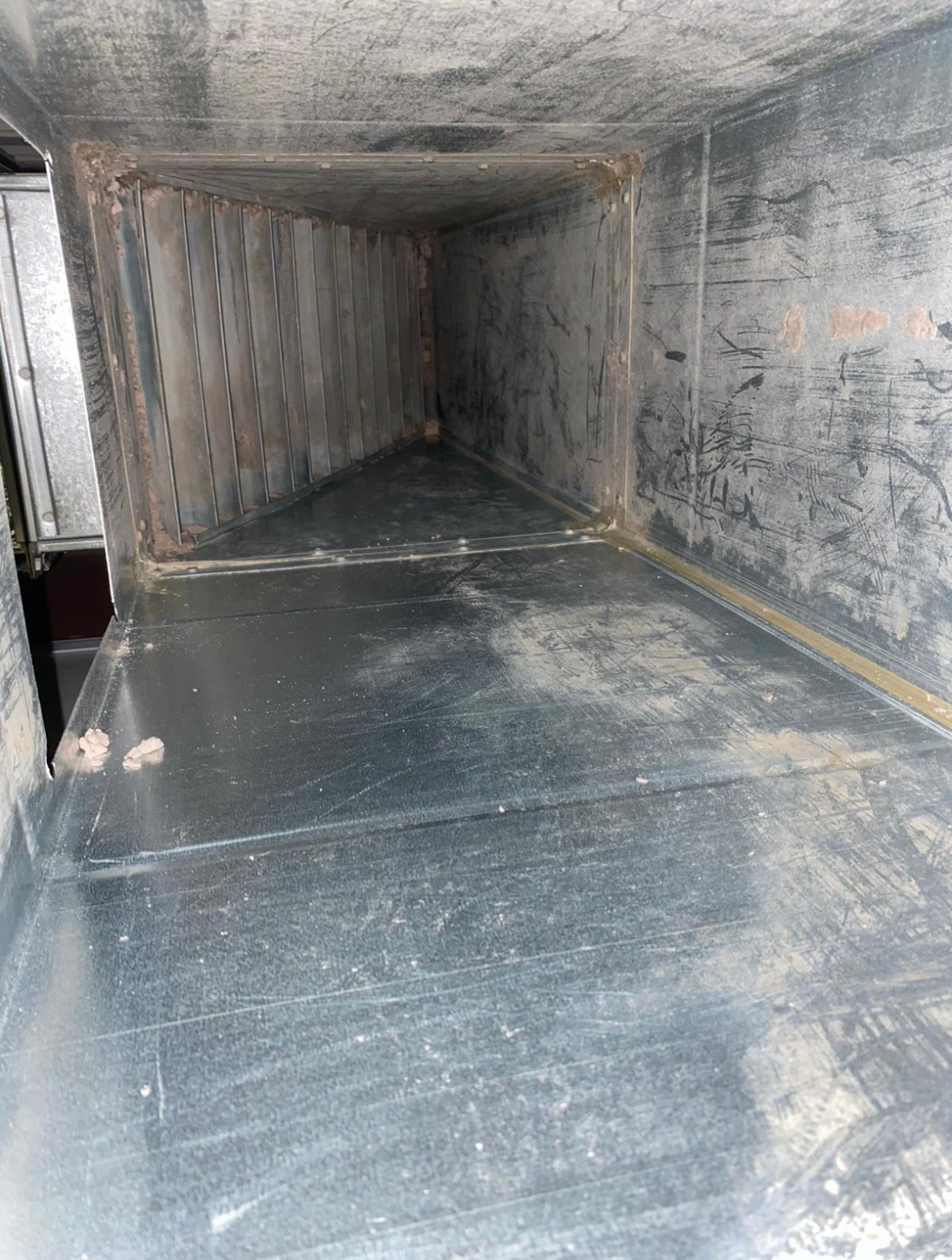 Laundry Extraction Ductwork post clean, photographed by Deduct Ltd