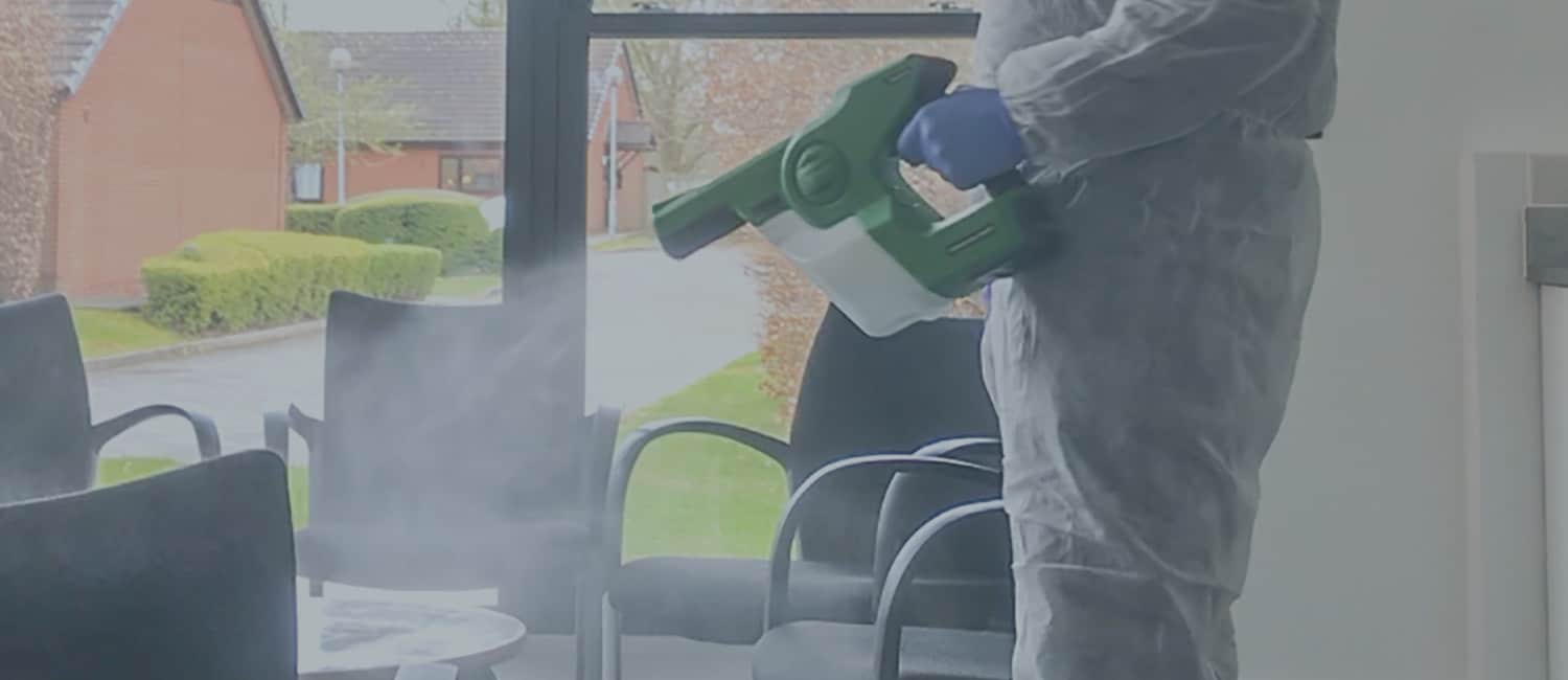 man deep cleaning