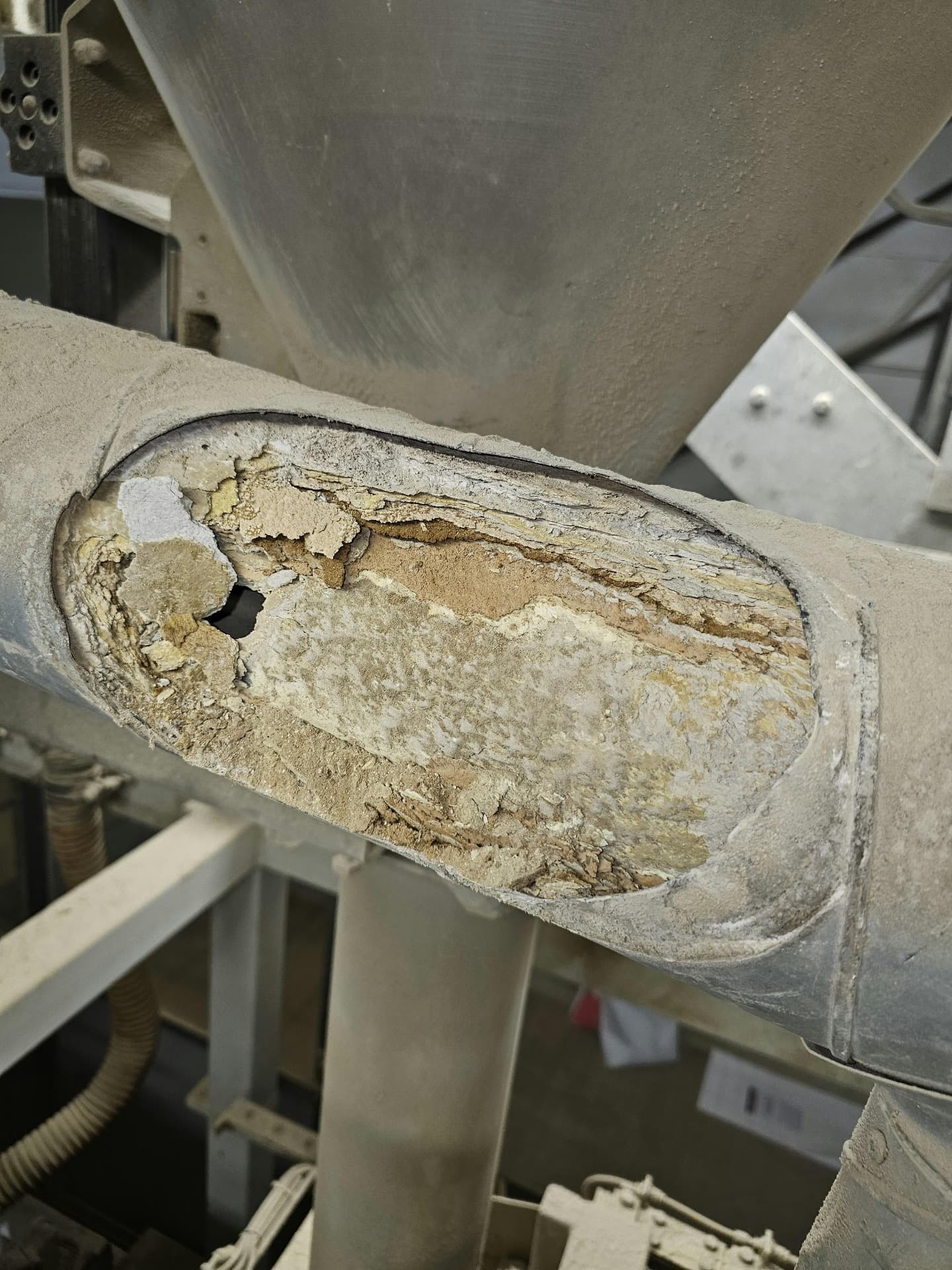 Blocked LEV ductwork at a UK manufacturing facility